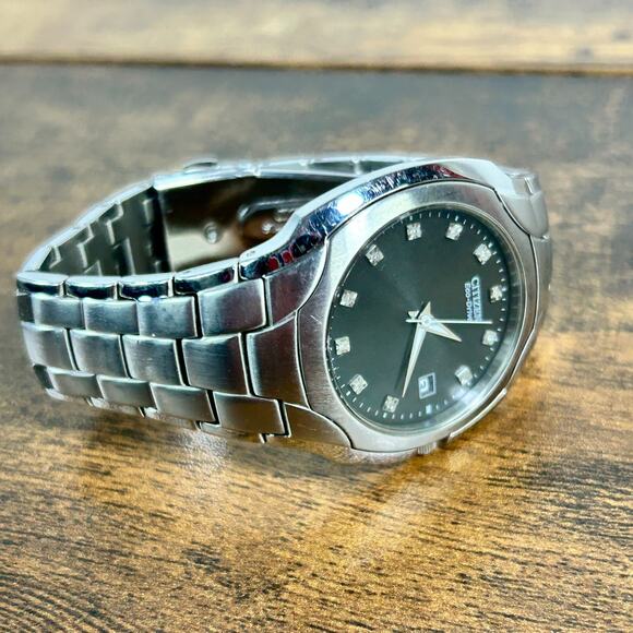 Citizen Eco-Drive Diamond Dial Watch Stainless Gray BM6010-55G - Picture 14 of 15